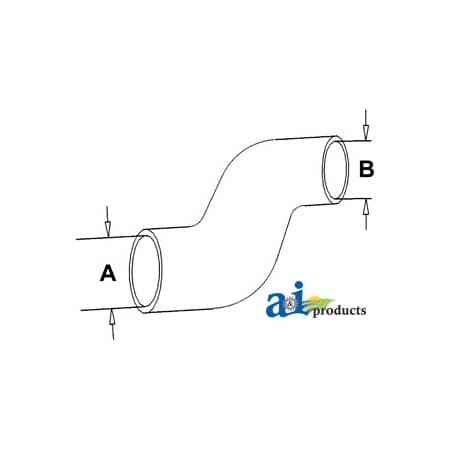 A & I Products Radiator Hose, Lower 8" x3" x3" A-65430C1